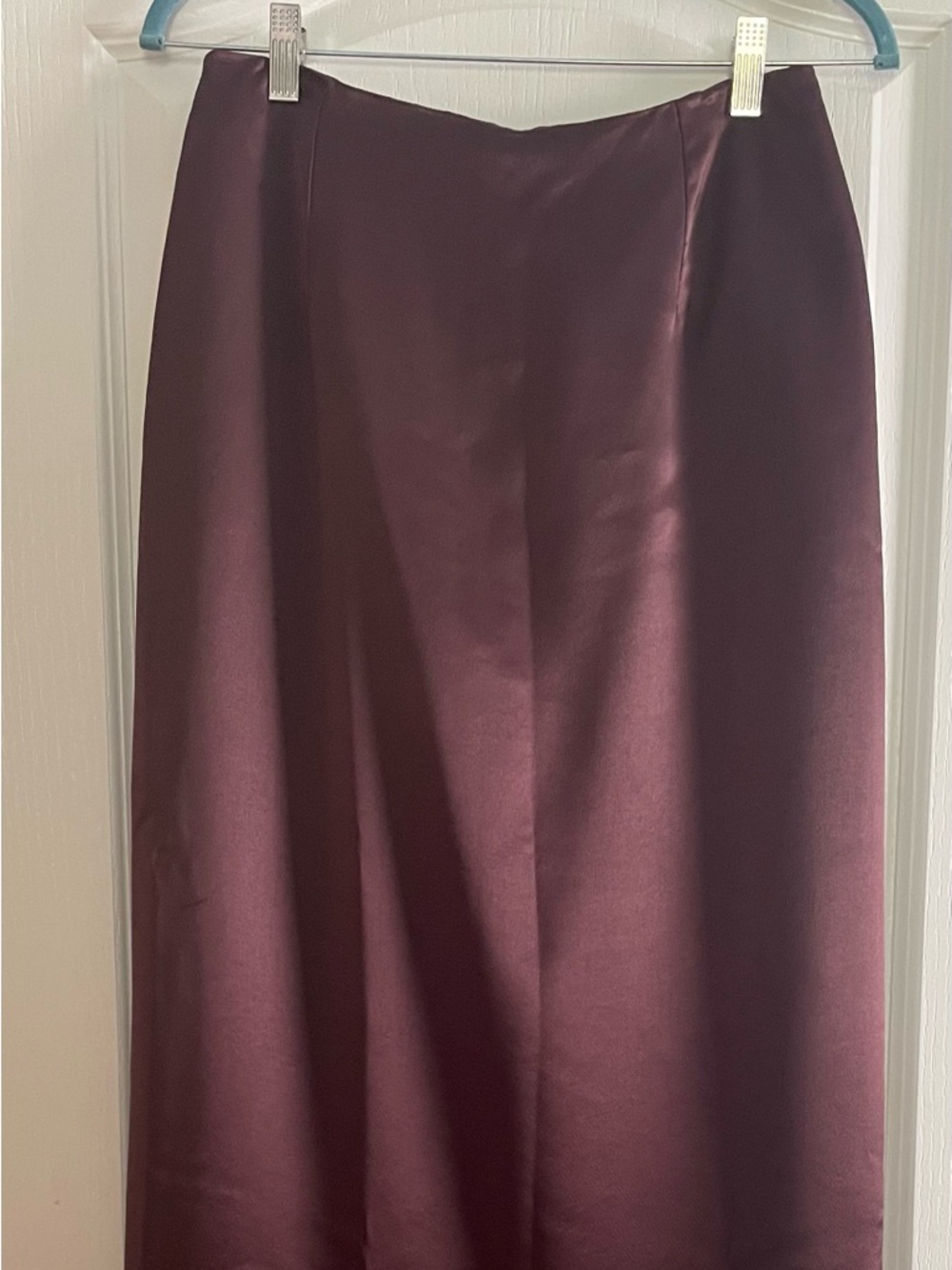 Vera Wang Chocolate Brown Satin Maxi Skirt
